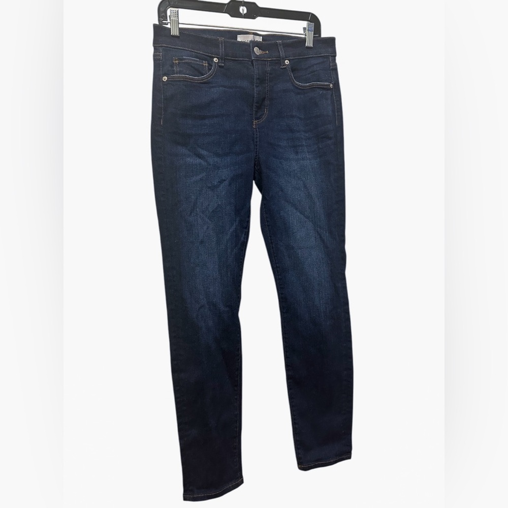 LOFT The Skinny Jeans Womens 4 / 29 Mid Rise Dark Blue Wash Denim - Picture 7 of 11